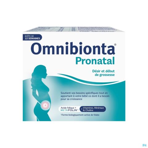 Omnibionta Pronatal Nouvelle Formule 84 Comprimés + PROMO Mustela Huile Prévention Vergetures Flacon 105ml GRATUIT