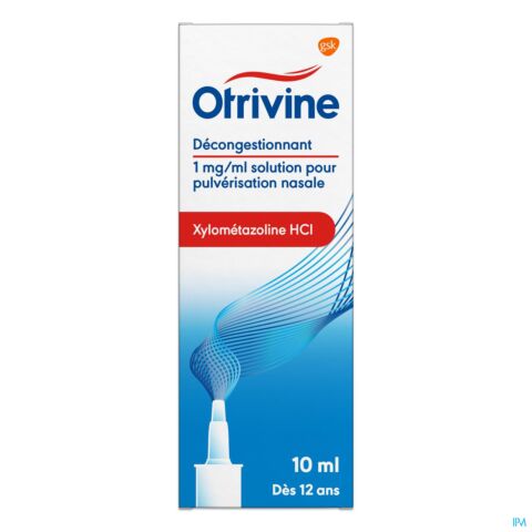 Otrivine 1mg/ml Solution pour Pulvérisation Nasale Enfants + de 12 ans & Adultes Spray 10ml