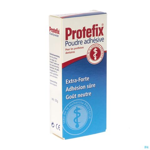 Protefix Poudre Adhésive Extra-Forte Prothèse Dentaire 50g