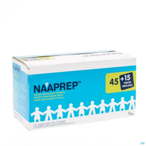 Naaprep 5ml Solution Physiologique Stérile 45 + 15 Unidoses Gratuites