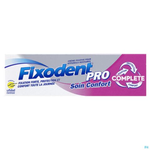 Fixodent Pro Complete Soin Confort Crème Adhésive pour Prothèse Dentaire Tube 47g