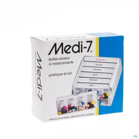 Boite Medicaments Semaine Medi-7 Plastique Pontos