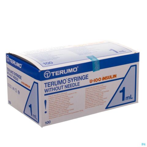 Terumo Seringue Insuline Sans Aiguille 1ml 100