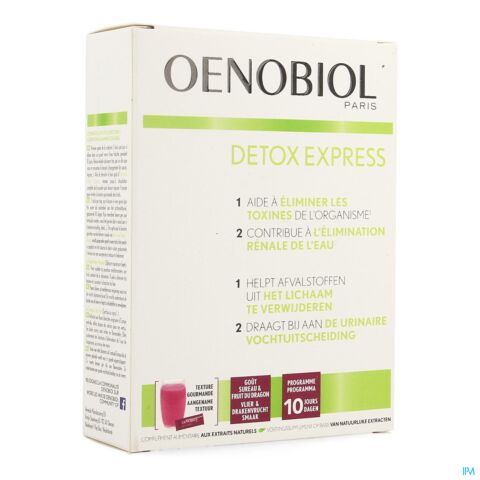 Oenobiol Detox Express Goût Sureau/Fruit du Dragon 10 Sticks