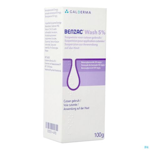Benzac Wash 5% Suspension pour Application Cutanée Tube 100g