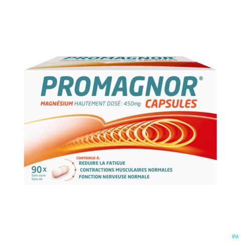 Promagnor: Magnésium Hautement Dosé 450mg (90 capsules)