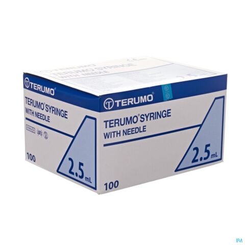 Terumo Seringue 2,5ml Avec Aiguille 21g 1 1/2 100