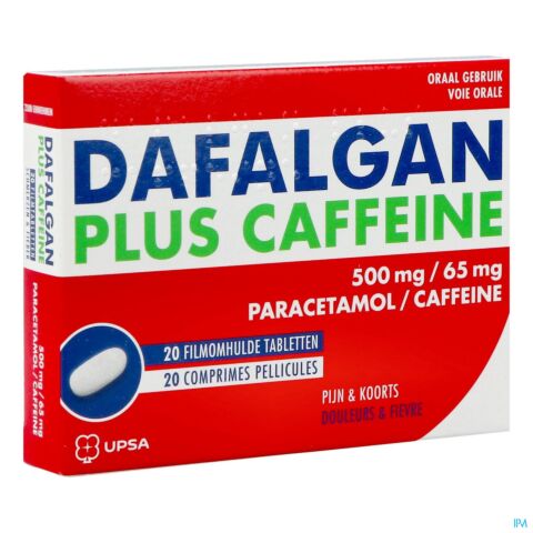 Dafalgan Plus Caffeine 500mg/65mg Comp Pell 20