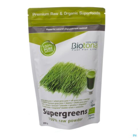 Biotona Supergreens Raw Powder Nf 200g