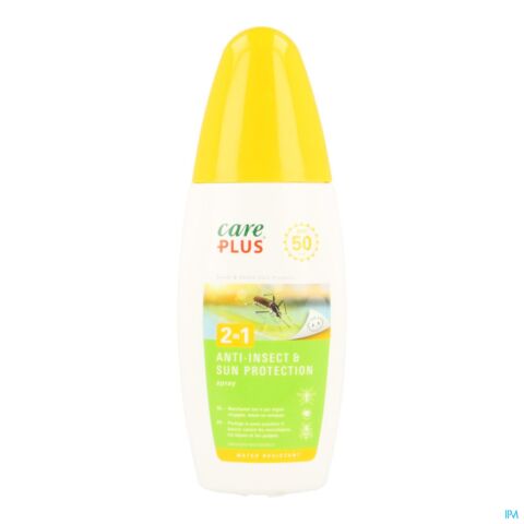 Care Plus 2-en-1 Anti-Insectes & Protection Solaire IP50 Spray 150ml