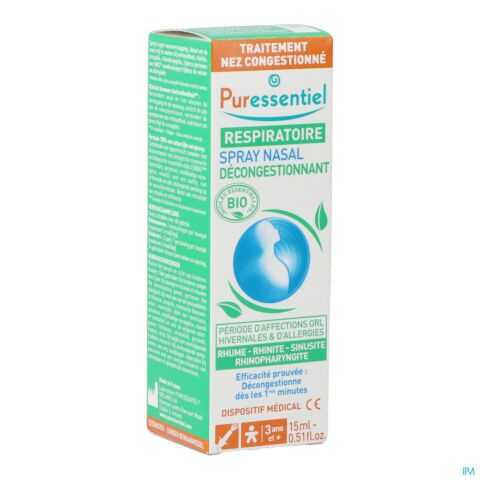 Puressentiel Respiratoire Spray Nasal Hypertonique 15ml