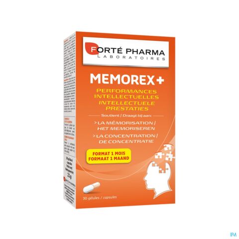 Forté Pharma Memorex+ Mémorisation & Concentration 30 Gélules