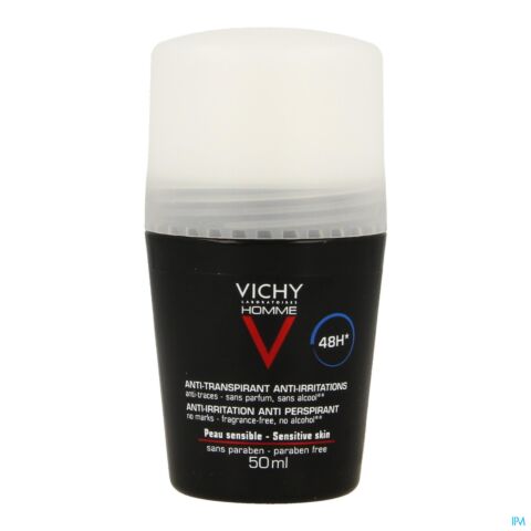 Vichy Homme Déodorant Anti-Transpirant 48h Peau Sensible Roll-On 50ml