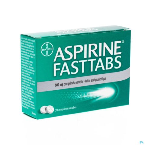 Aspirine FastTabs 500mg 20 Comprimés Enrobés