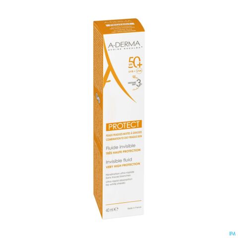 A-Derma Protect Fluide Invisible IP50+ Tube 40ml