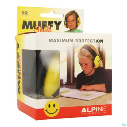 Alpine Muffy Casque Anti-Bruit Enfant Smile/Jaune 1 Pièce
