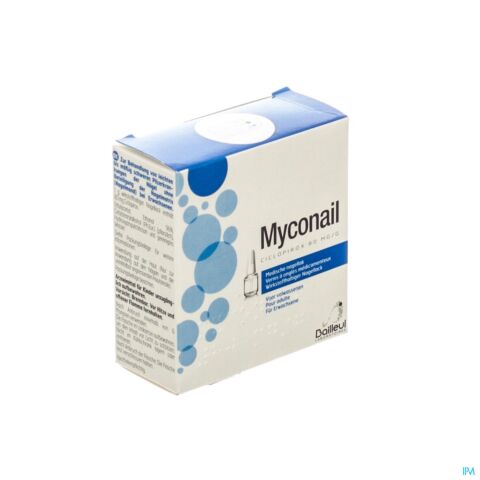 Myconail Ciclopirox 80mg/g Vernis à Ongles Médicamenteux Flacon 6,6ml