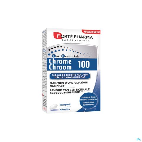 Forté Pharma Chrome 100 Glycémie 30 Comprimés