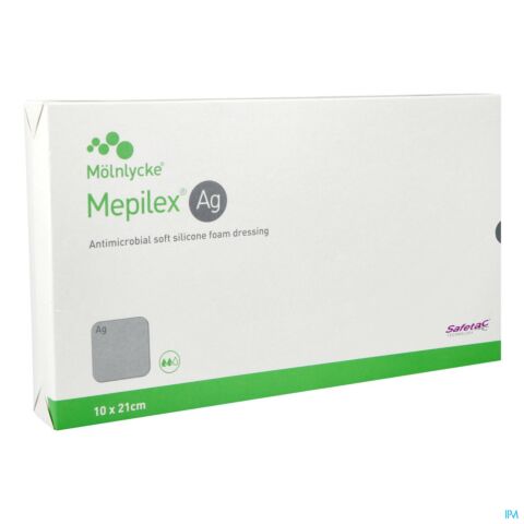 Mepilex Ag Pansement Steril 10,0x21,0cm 5 287221