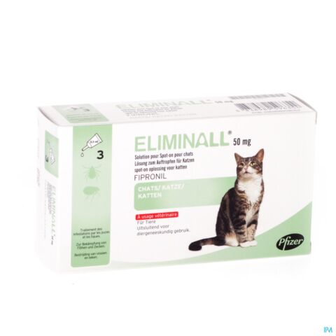 Eliminall 50mg Spot On Sol Chat Pipet 3