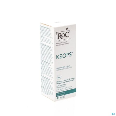 Roc Keops Déodorant à Bille Sans Alcool Sans Parfum 30ml