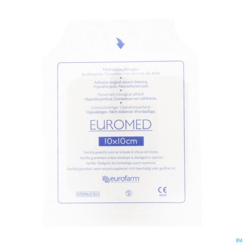 Euromed 10x10cm 1 Pansement D'ile Steril