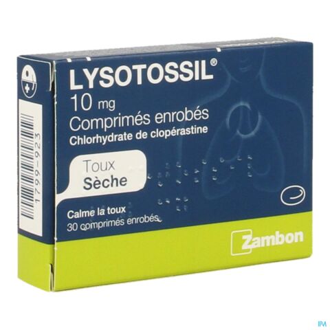 Lysotossil 10mg Toux Sèche 30 Comprimés Enrobés