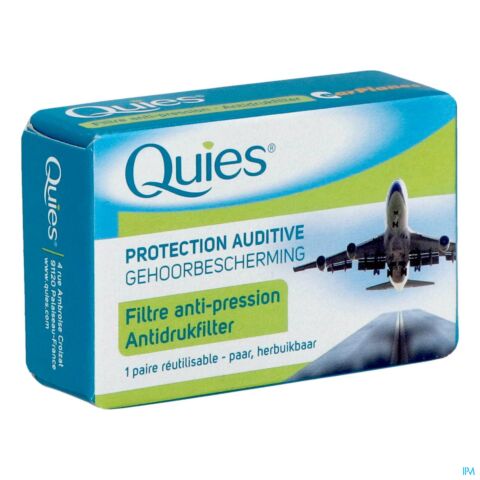 Quies Protection Auditive Avion Filtre Anti-Pression Adulte 1 Paire