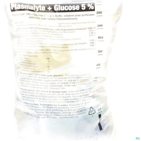 Bx Plasmalyte 148+glucose5% Viaflo 20 Po 500ml Iv