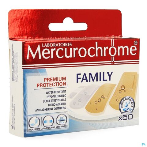 Mercurochrome Family Pansements 50 Pièces
