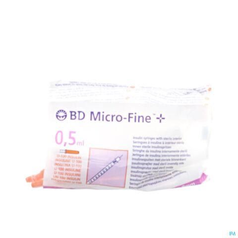 Bd Micro Fineplus Seringue Insuline 0 5ml 30g 8 0mm 10 Pieces