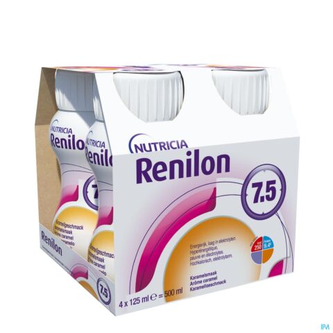 Renilon 7.5 Boisson Arôme Caramel Bouteilles 4x125ml
