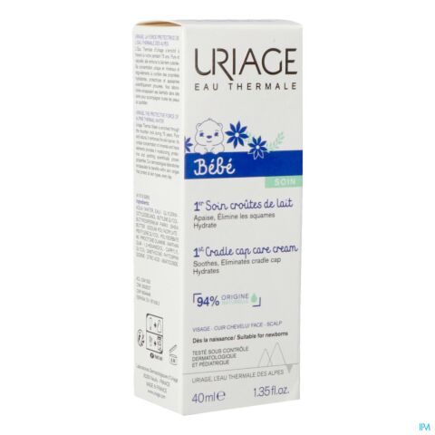 Uriage 1er Soin Croûtes de Lait Crème Régulatrice & Apaisante Tube 40ml