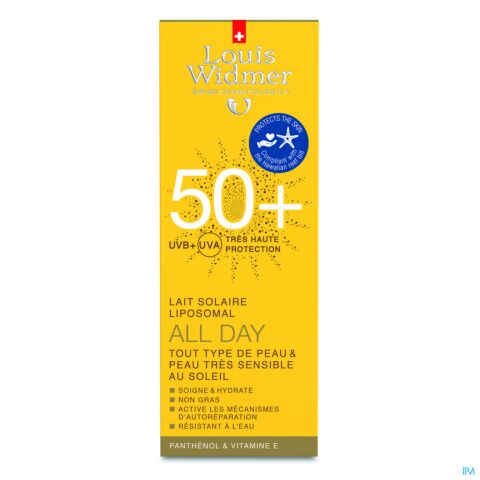 Louis Widmer Sun All Day Lait Solaire Liposomal Parfumé IP50+ Tube 100ml