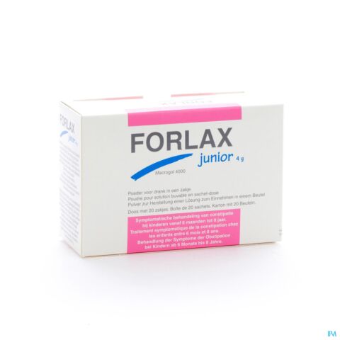 Forlax Junior 4g Constipation Poudre pour Solution Buvable 20 Sachets