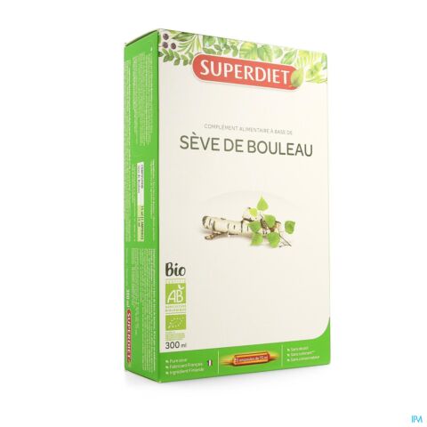 Superdiet Seve Bouleau Bio Amp 20x15ml