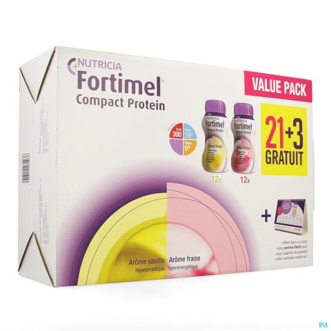 Fortimel Comp.prot.value Pack Van./frai.125ml 21+3