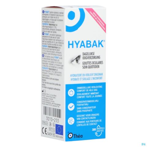 Hyabak 015 Collyre Hyaluron Nf 10ml