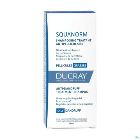 Ducray Squanorm Shampooing Antipelliculaire Pellicules Grasses Flacon 200ml