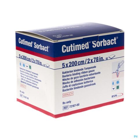 Cutimed Sorbact Meches 5x200cm 10 7216700