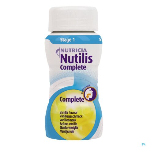 Nutilis Complete Stage 1 Arôme Vanille Bouteilles 4x125ml