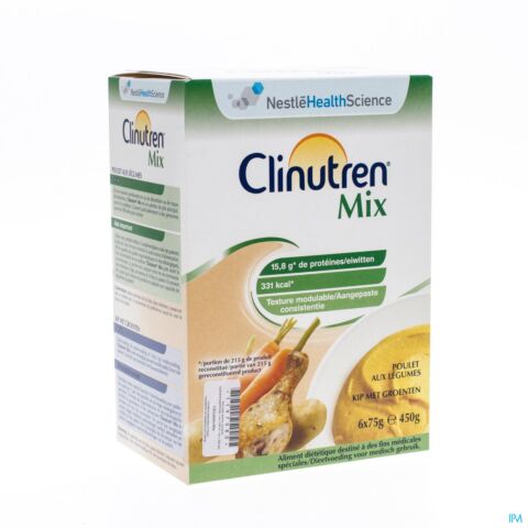 Clinutren Mix Poulet-legumes Nf Sach 6x75g