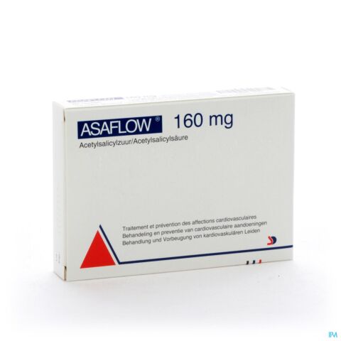 Asaflow 160mg Affections Cardiovasculaires 56 Comprimés Gastro-Résistants