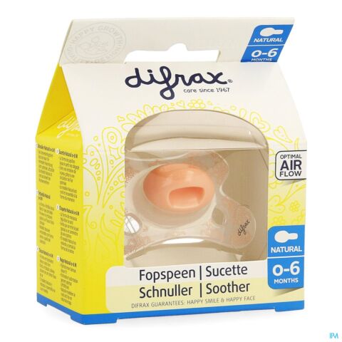 Difrax Sucette Natural 0 6 M Girl