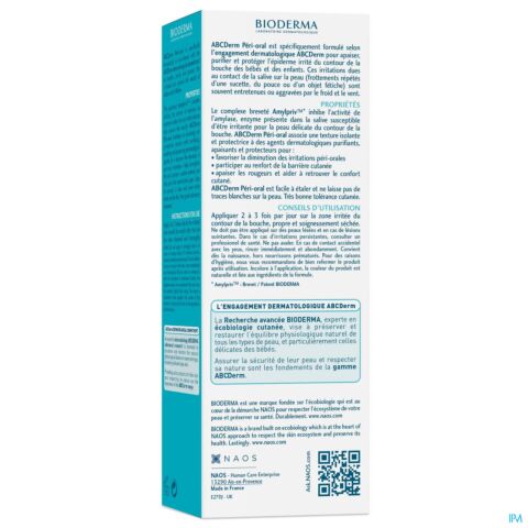 Bioderma ABCDerm Péri-Oral Irritations du Contour de la Bouche Tube 40ml