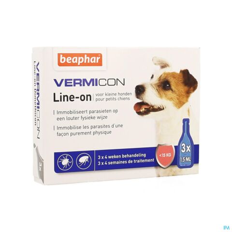 Beaphar Vermicon Line-on Petit Chien 3x1,5ml