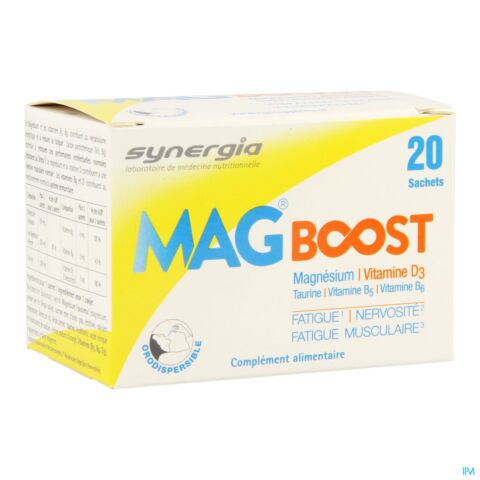 Mag Boost Magnésium & Vitamine D3 20 Sachets Orodispersibles