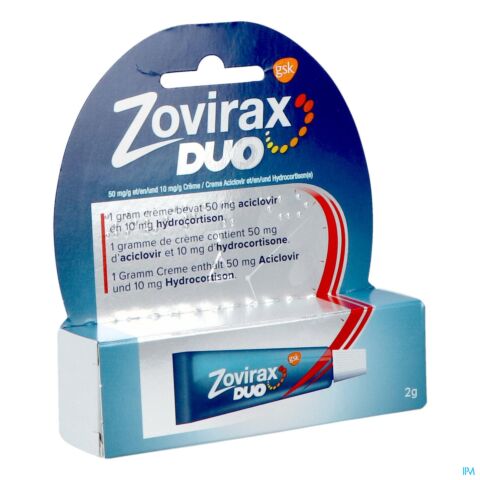 Zovirax Duo 50mg/g + 10mg/g Creme Tube 2g