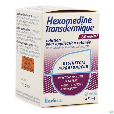 Hexomedine Transcutané Solution Flacon 45ml