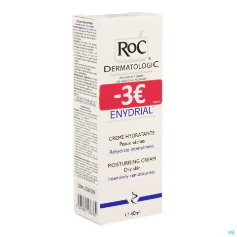 Roc Enydrial Creme Hydratante Visage 40ml -3€promo